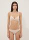 Beige triangle bra with removable padding in stretch fabric_1