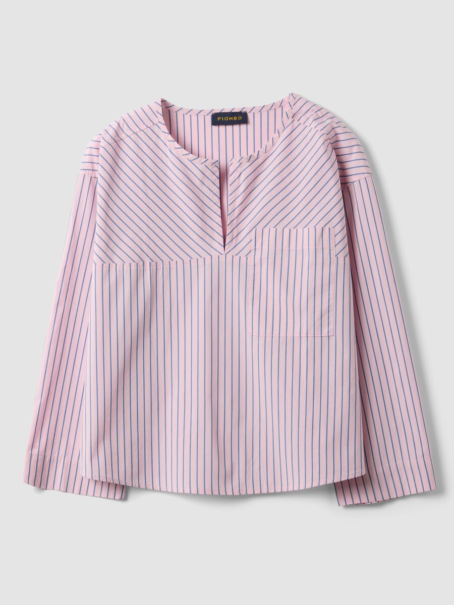 Regular-fit multicolour striped pure cotton shirt with chest pocket_4