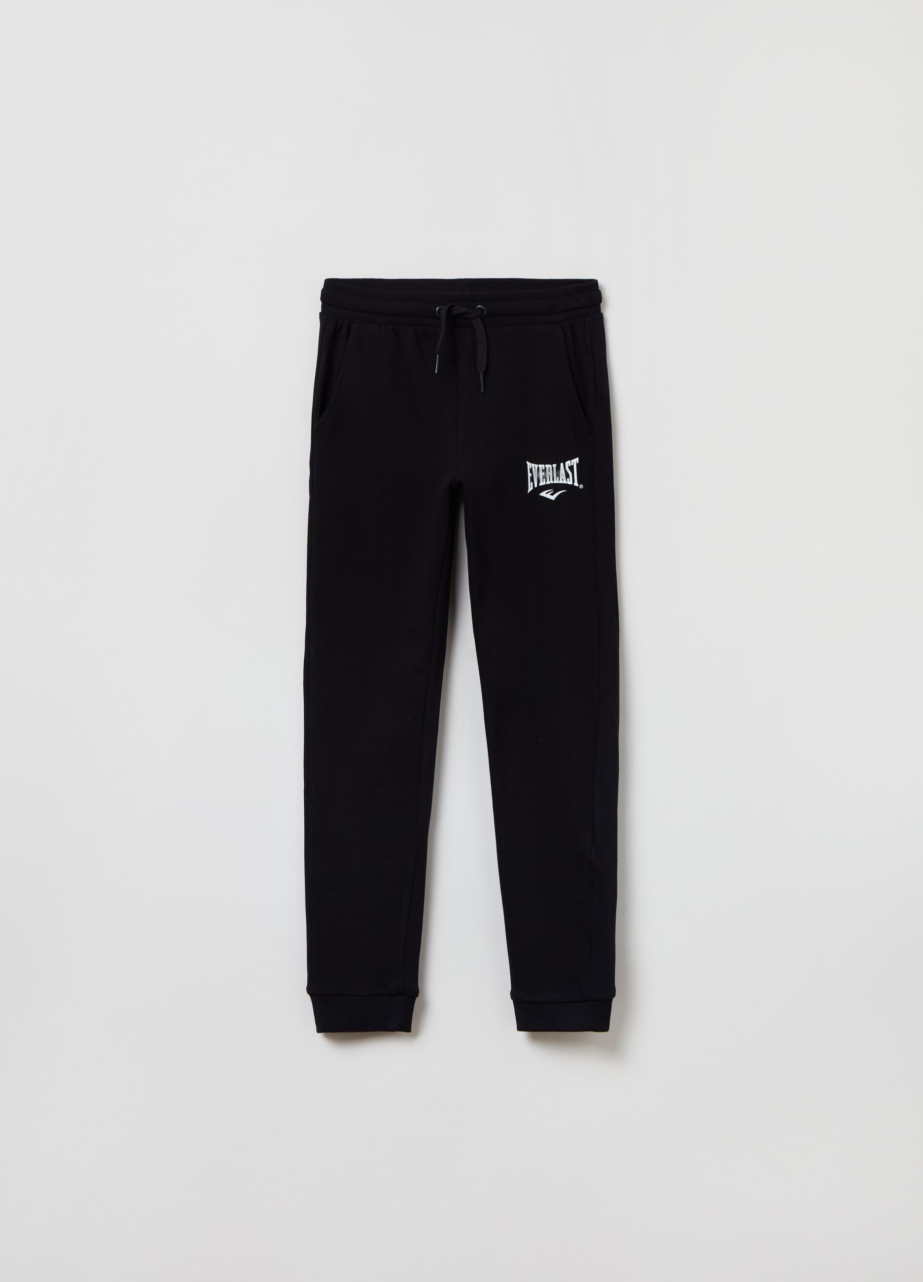 Joggers with Everlast print and drawstring_0