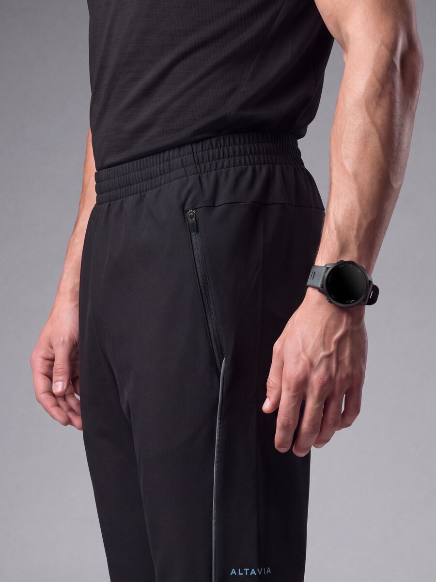 Black Easy Dry ALTAVIA stretch running trousers_3