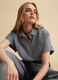 Blue striped short-sleeve shirt_0