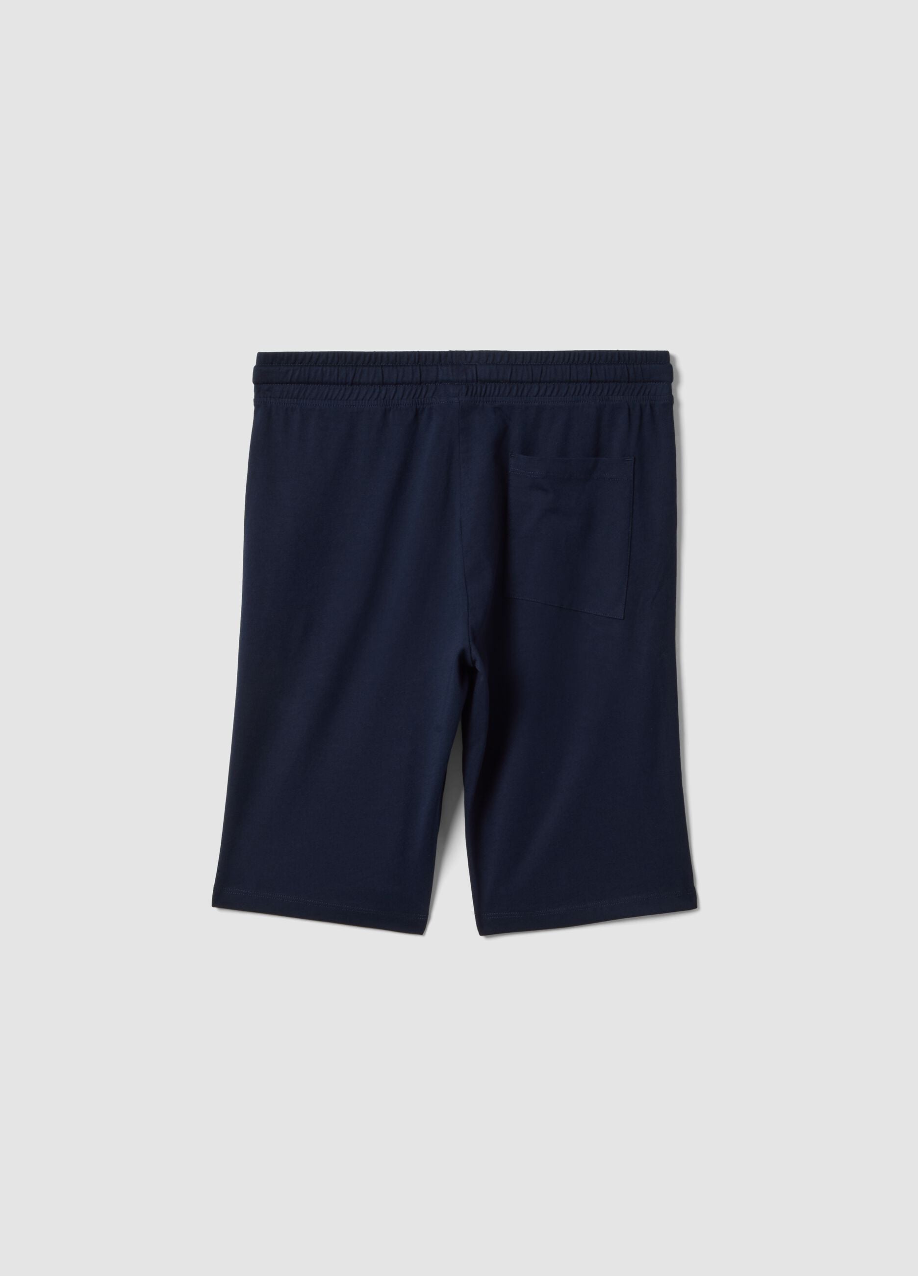 Boys&rsquo; blue pure cotton comfort-fit shorts