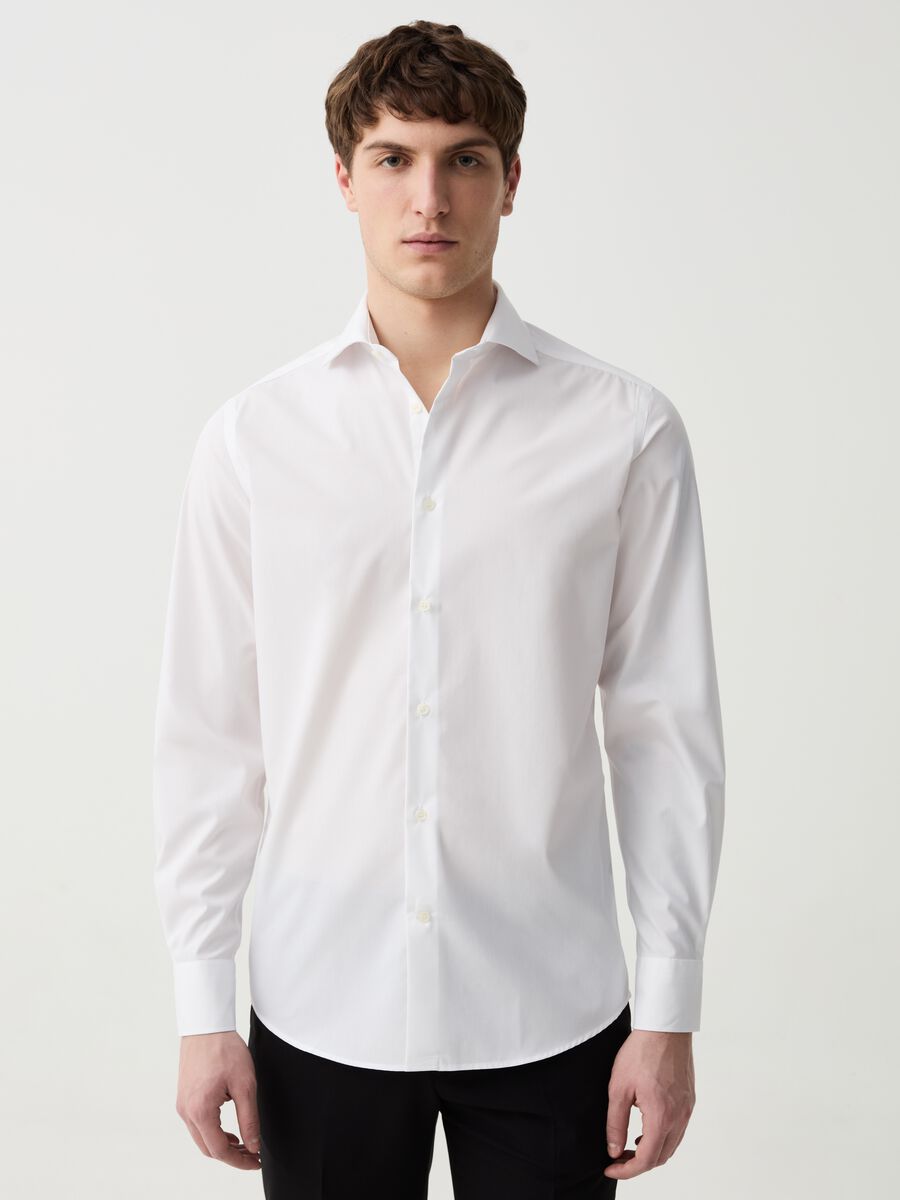 Camisa slim fit de algodón sin plancha_1