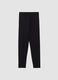Black skinny leggings in stretch organic cotton blend for girls_3