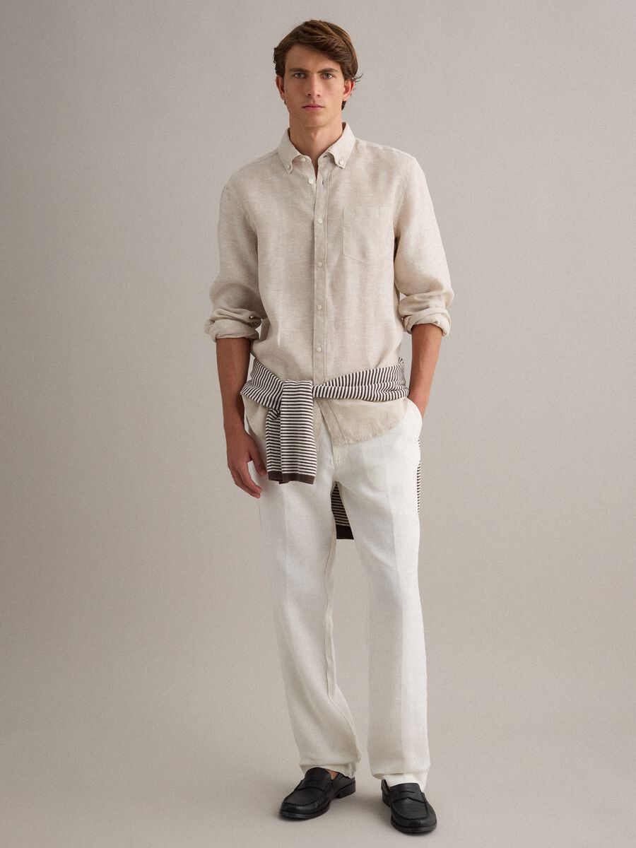 &Mu;&pi;&epsilon;&zeta; &pi;&omicron;&upsilon;&kappa;ά&mu;&iota;&sigma;&omicron; &alpha;&pi;ό 100% &lambda;&iota;&nu;ό &mu;&epsilon; button-down &gamma;&iota;&alpha;&kappa;ά, regular fit_2