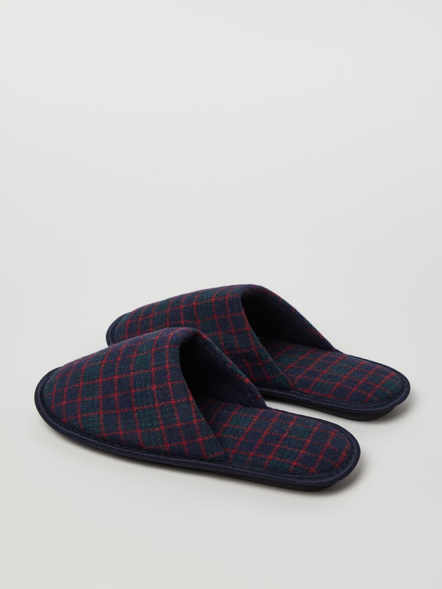 Slippers with check pattern_2