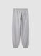 Grey pure cotton joggers with print, comfort fit for boys_5