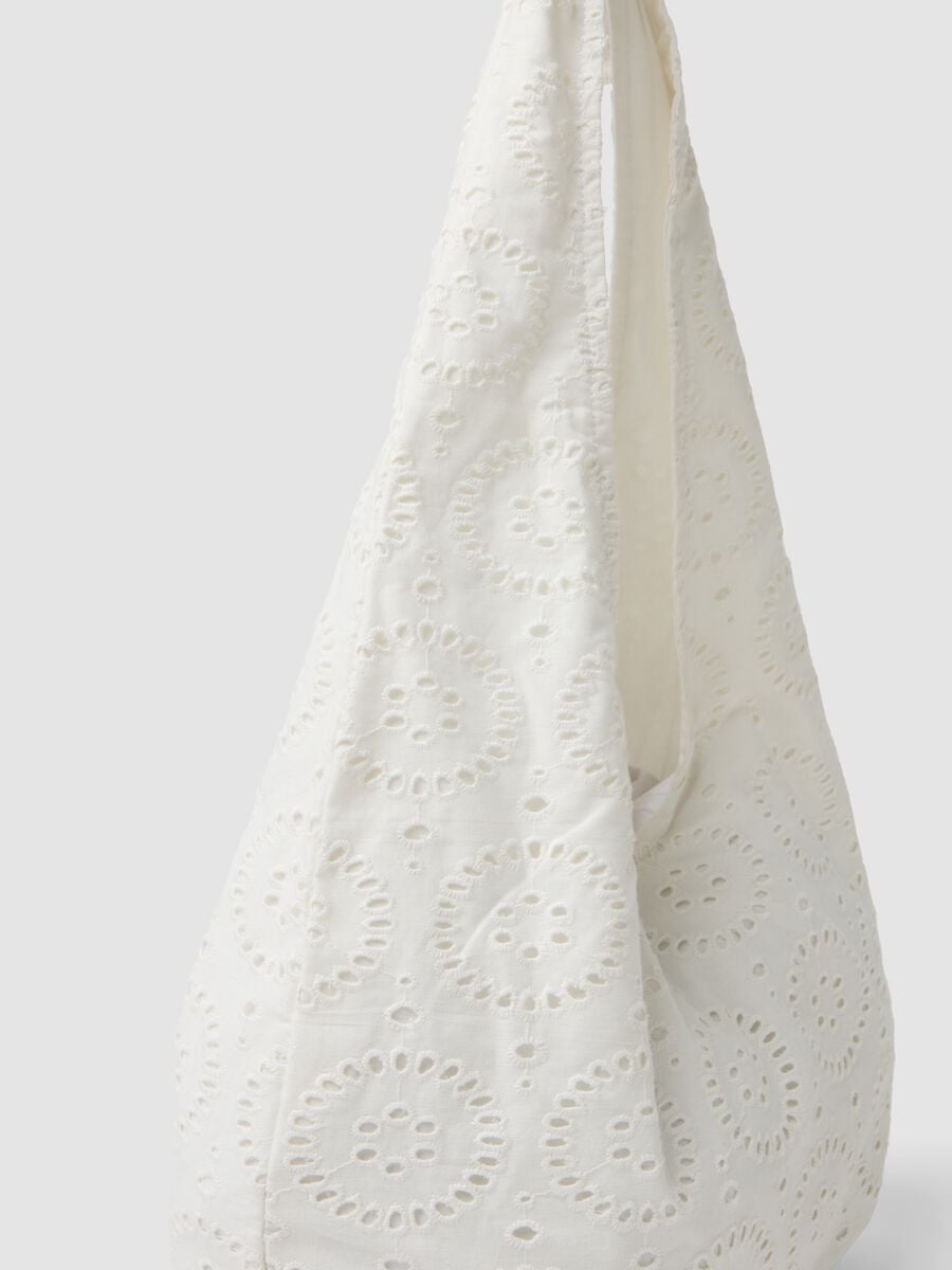 White broderie anglaise cotton beach bag_2