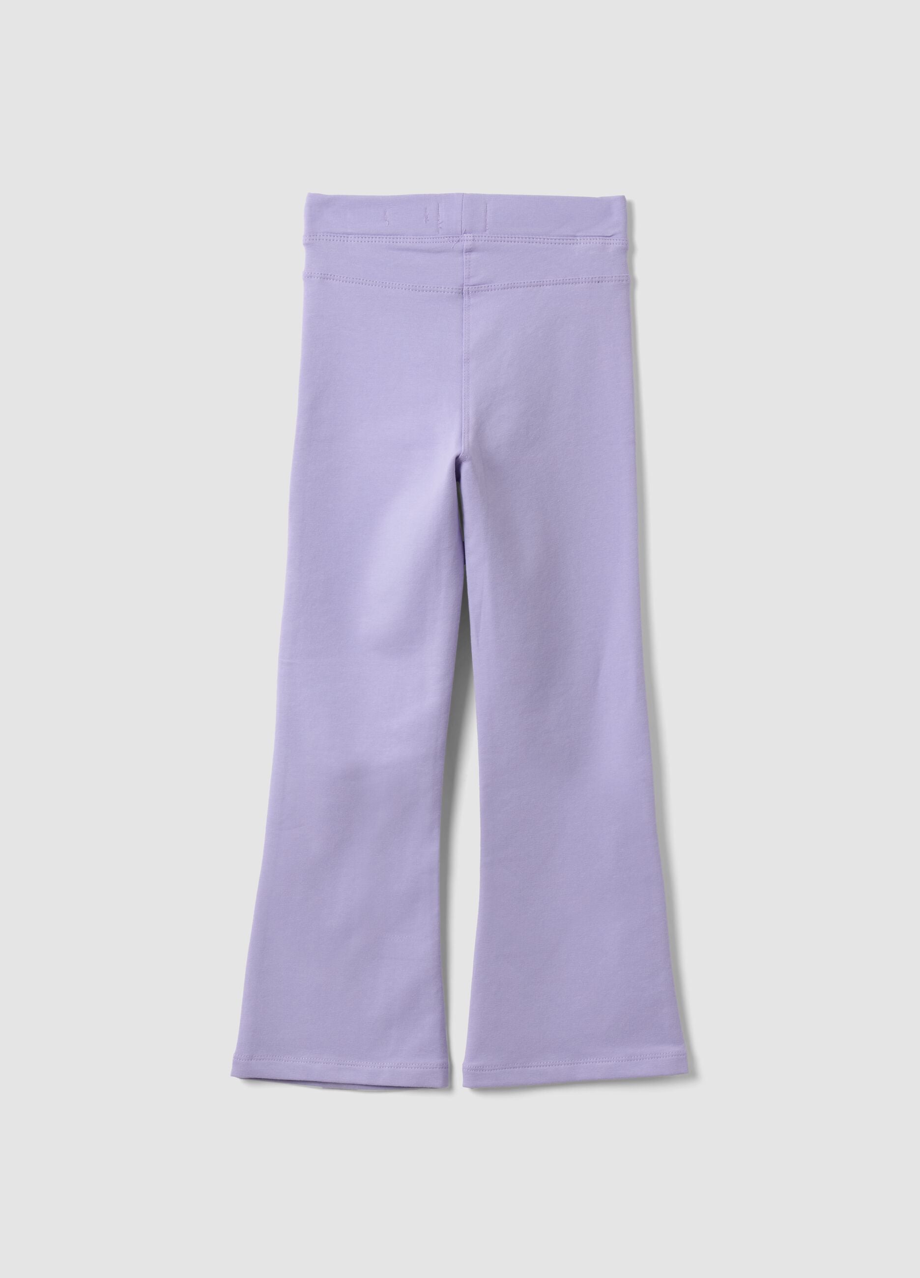 Violette Schlaghose aus Bio-Baumwolle