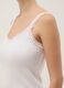 White pure cotton regular fit vest with lace trim_3