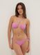 Pink bandeau bikini top in stretch fabric_1