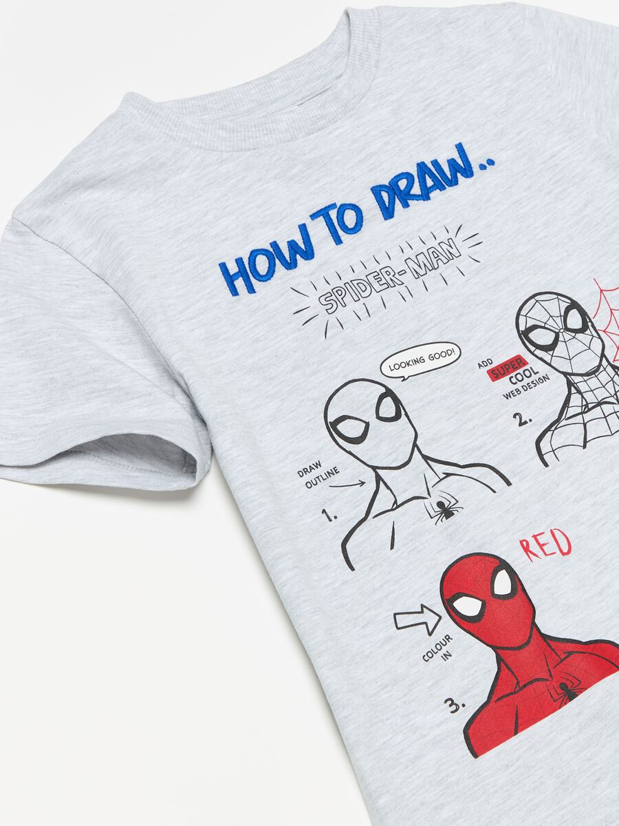 T-shirt with print and Spider-Man embroidery_2