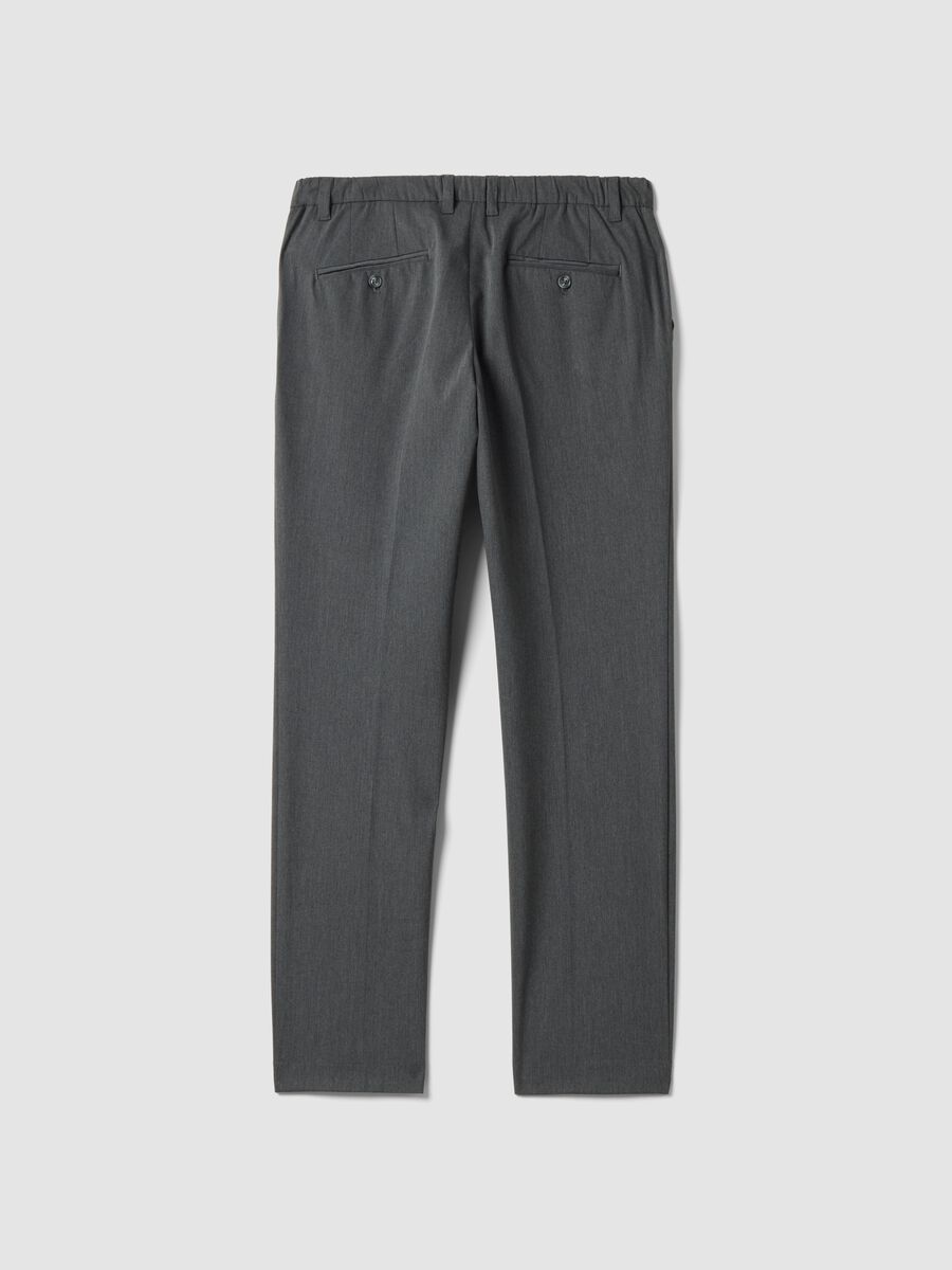 Grey slim-fit stretch viscose twill chino trousers_2