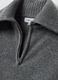 Grauer Half-Zip-Pullover aus elastischer Wolle_1