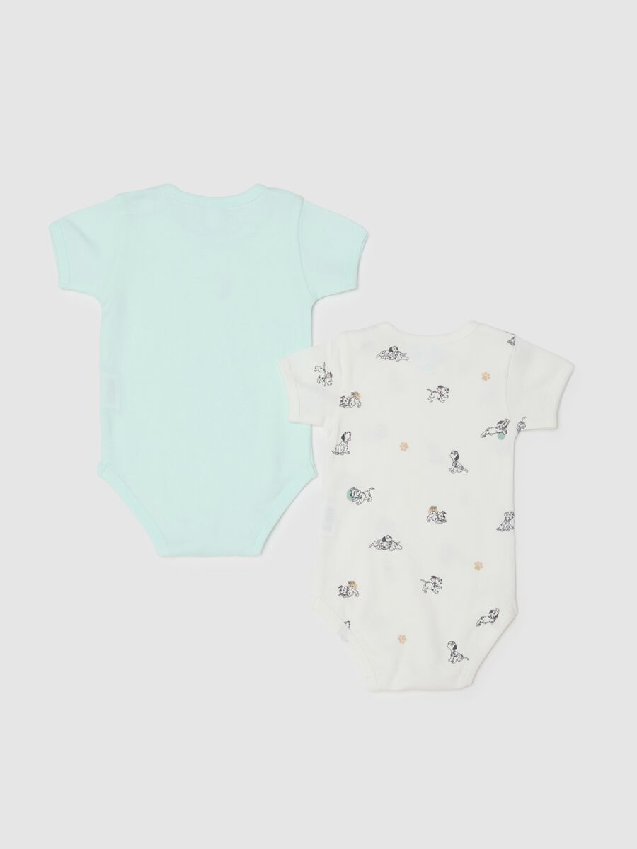 Multicolour newborn bodysuit twin pack in pure cotton with prints_1