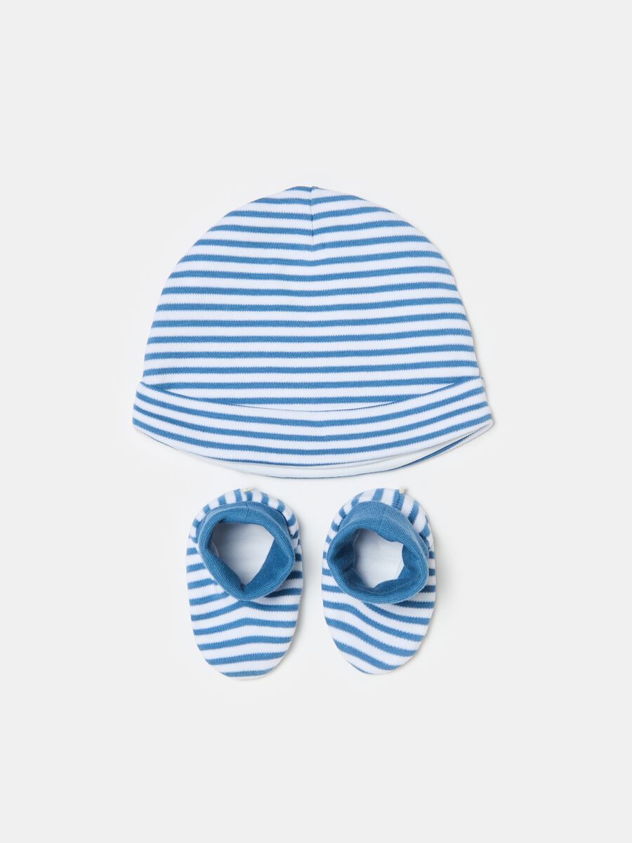Organic cotton shoes and hat set_0
