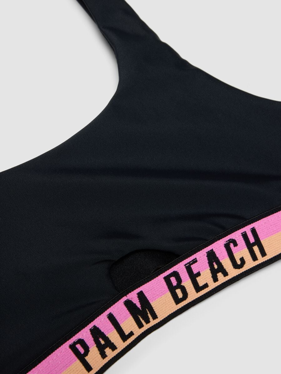 Black stretch-fabric bikini with contrasting band_2