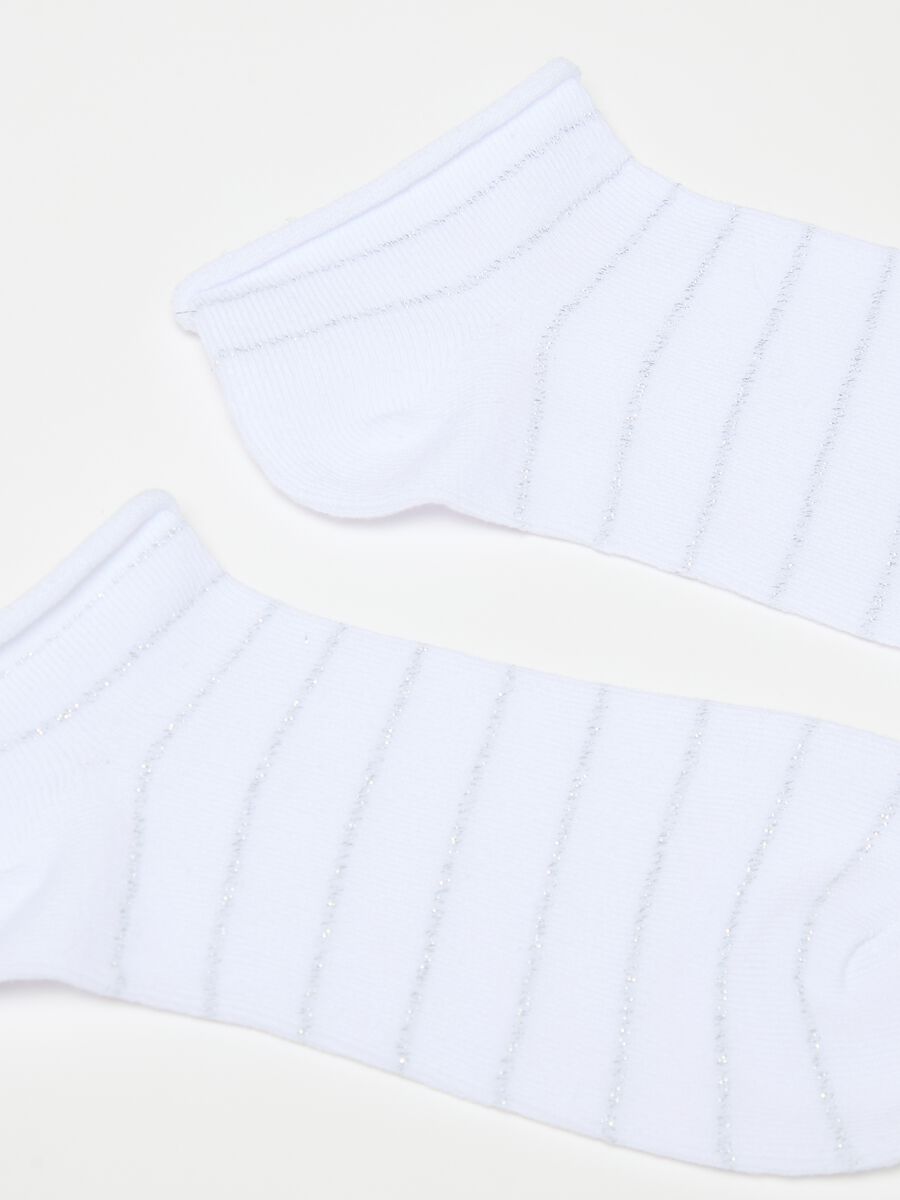 Multipack siete calcetines invisibles estampado de rayas_1