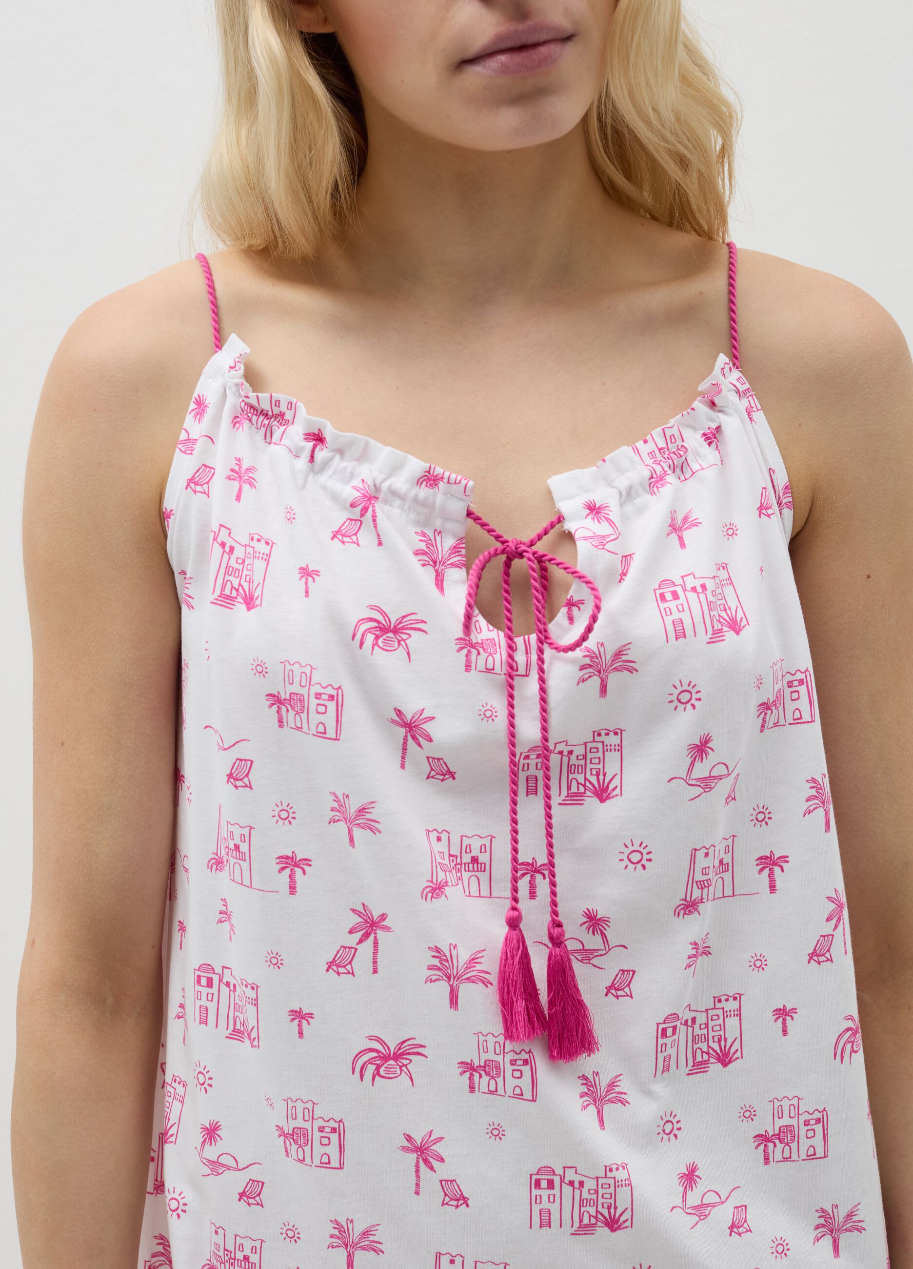Nightdress with Summer Vibes print