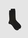 Lange schwarze Socken aus elastischer Viskose_0