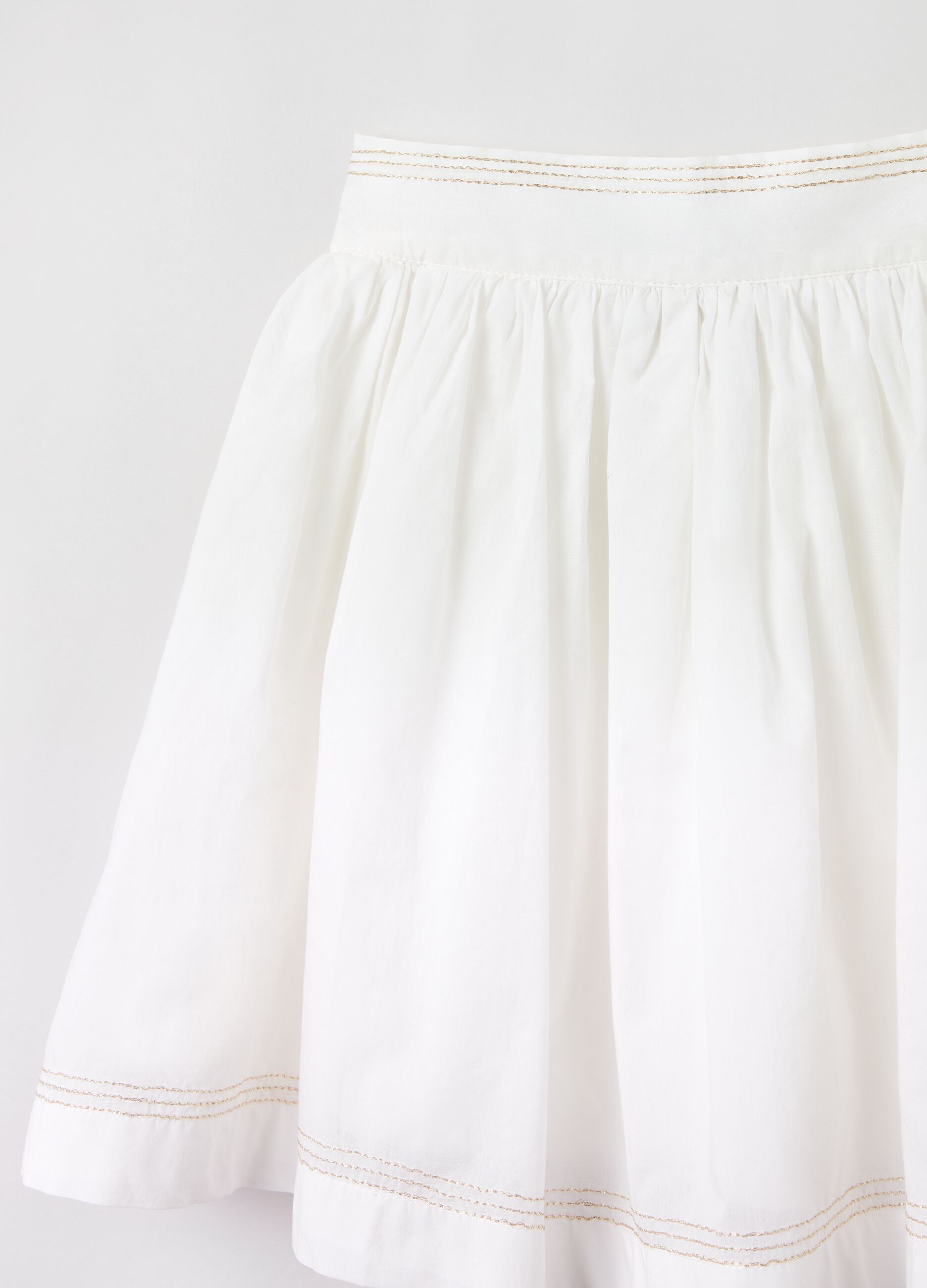 Cotton skirt with lurex embroidery_2