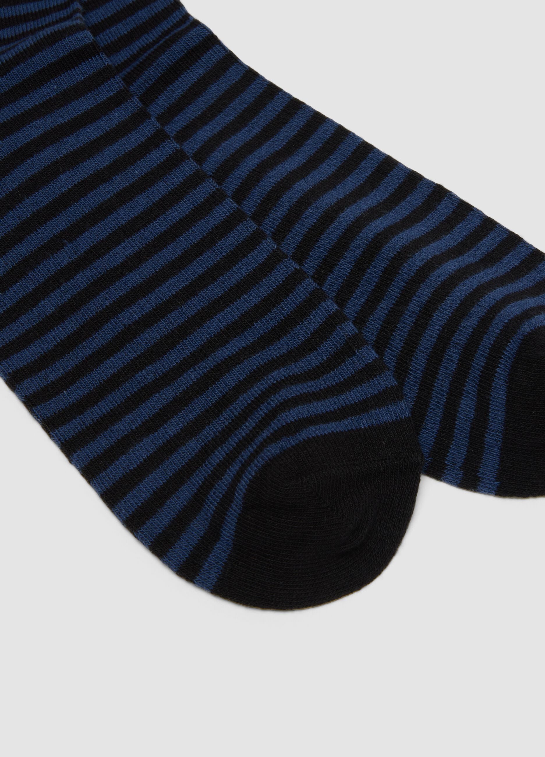 3-pack of multicoloured mid-calf socks in stretch organic cotton