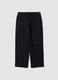 Pantaloni chino neri in puro cotone baggy fit_0