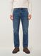 Jeans de ganga azul em algod&atilde;o puro, regular fit_1