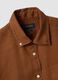 Brown pure linen shirt with button-down collar, regular fit_1