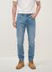 Light blue stretch cotton denim jeans, regular fit_1