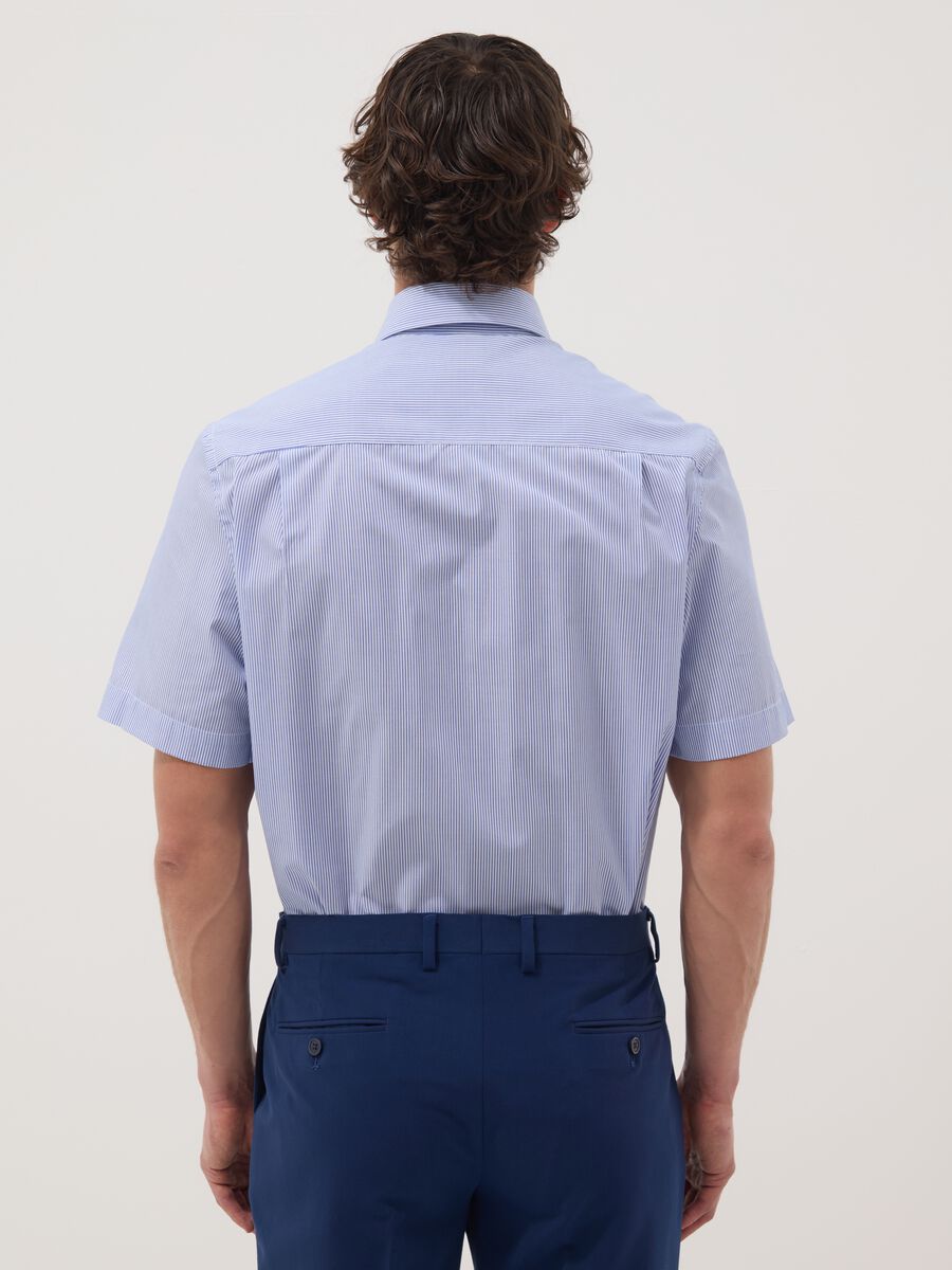 Light blue striped short-sleeve regular-fit shirt_2