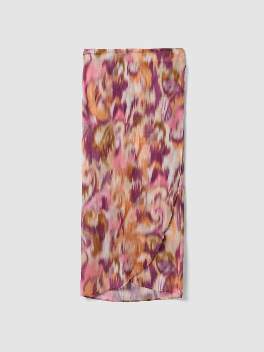 Long multicolour patterned sarong_4