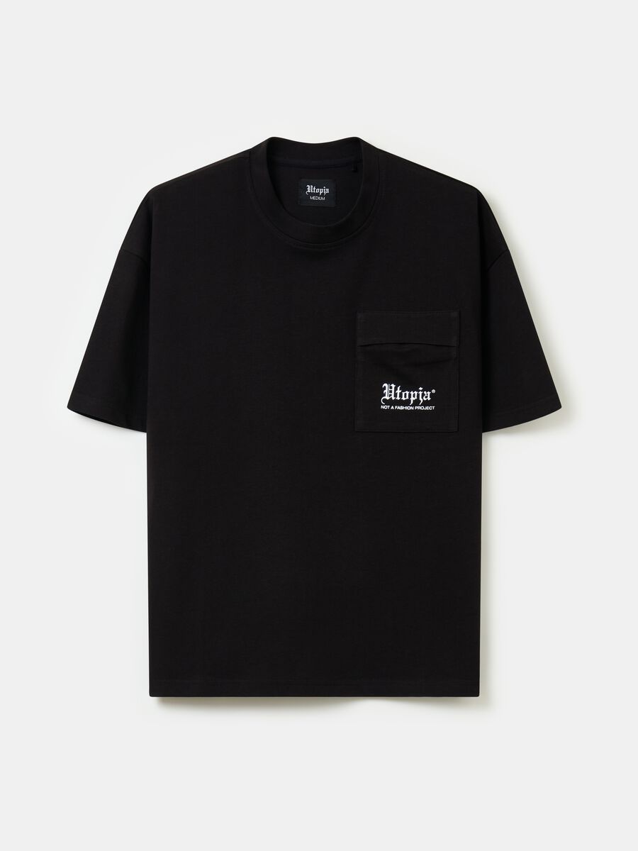 Short-Sleeved T-shirt with Pocket Black_5