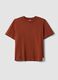 Red short-sleeved pure cotton T-shirt, regular fit_4
