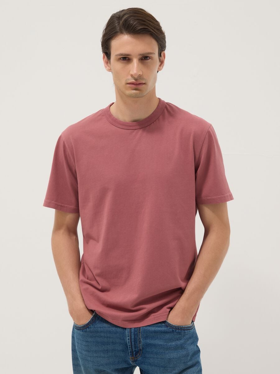 Pink pure cotton relaxed-fit T-shirt_1