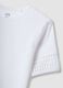 White pure cotton T-shirt with lace sleeves_5