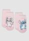 Pack de 2 meias antiderrapantes cor-de-rosa em algod&atilde;o org&acirc;nico com estampado Lilo e Stitch_0