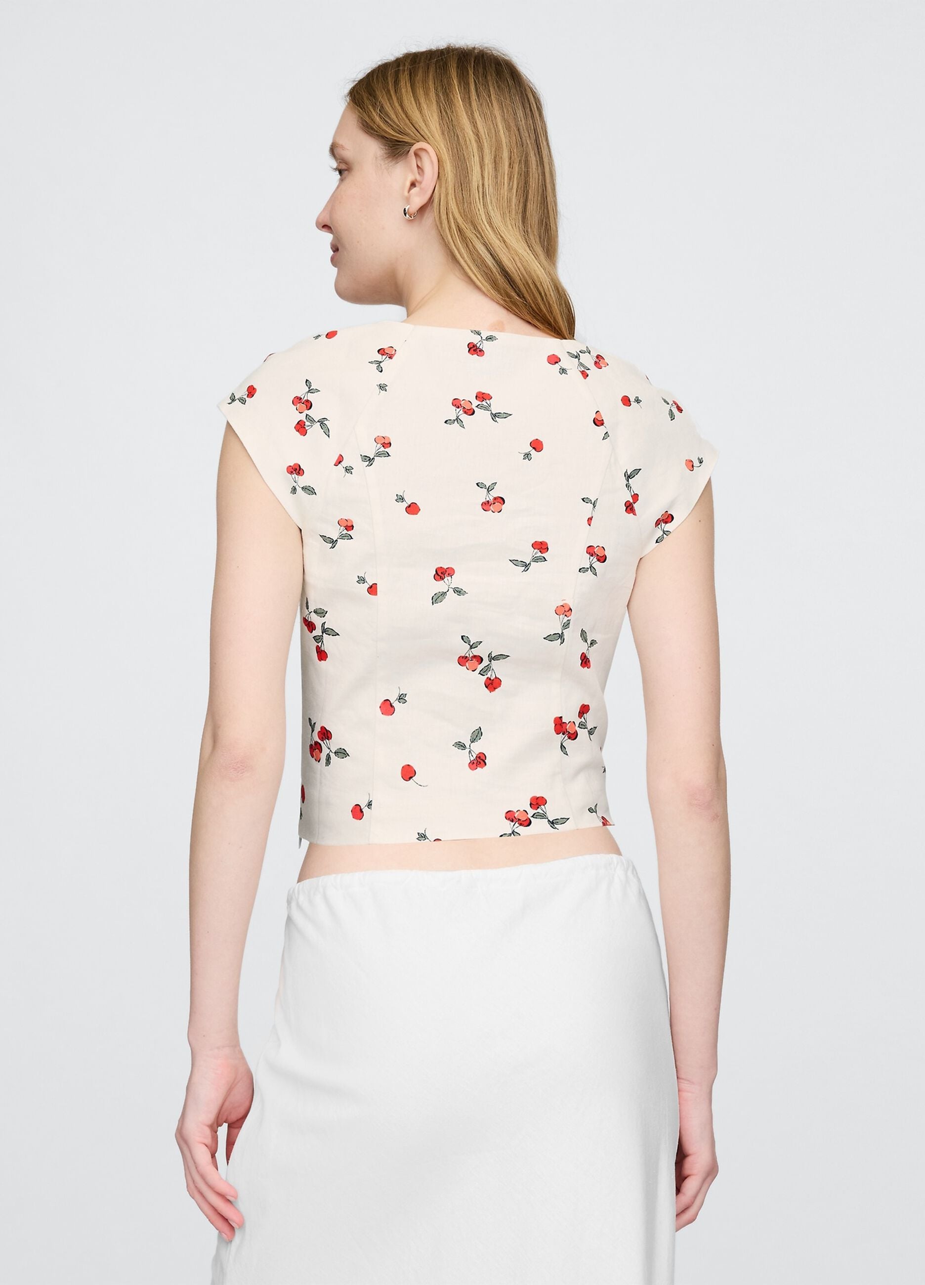 Blouse courte fleurie Gap