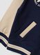 Navy blue collegiate sweatshirt in pure cotton, regular fit_3