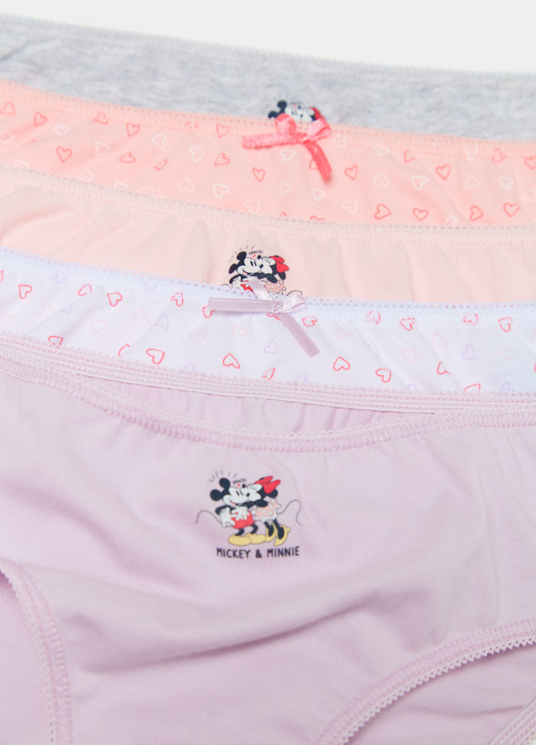 Five-pack Minnie and Mickey Mouse briefs in organic cotton