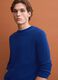 Blue pure cotton crew-neck jumper, regular fit_0