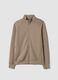 Beige full-zip with stretchy fabric collar, Easy Dry, regular fit_4