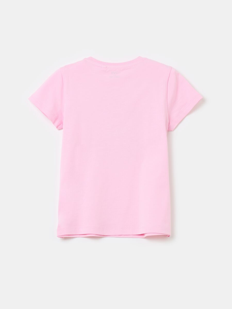 Camiseta con estampado y detalles purpurina_1