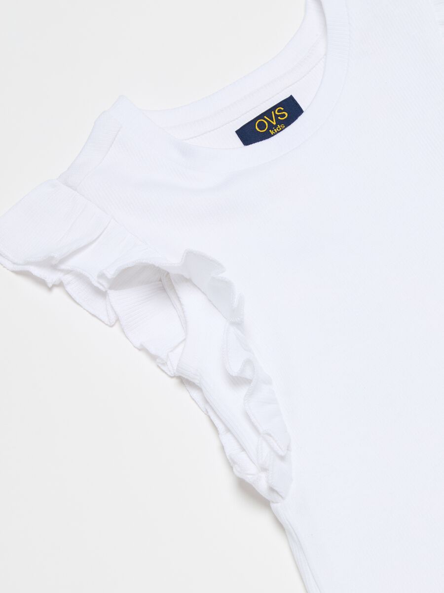 Ribbed T-shirt with flounce_2