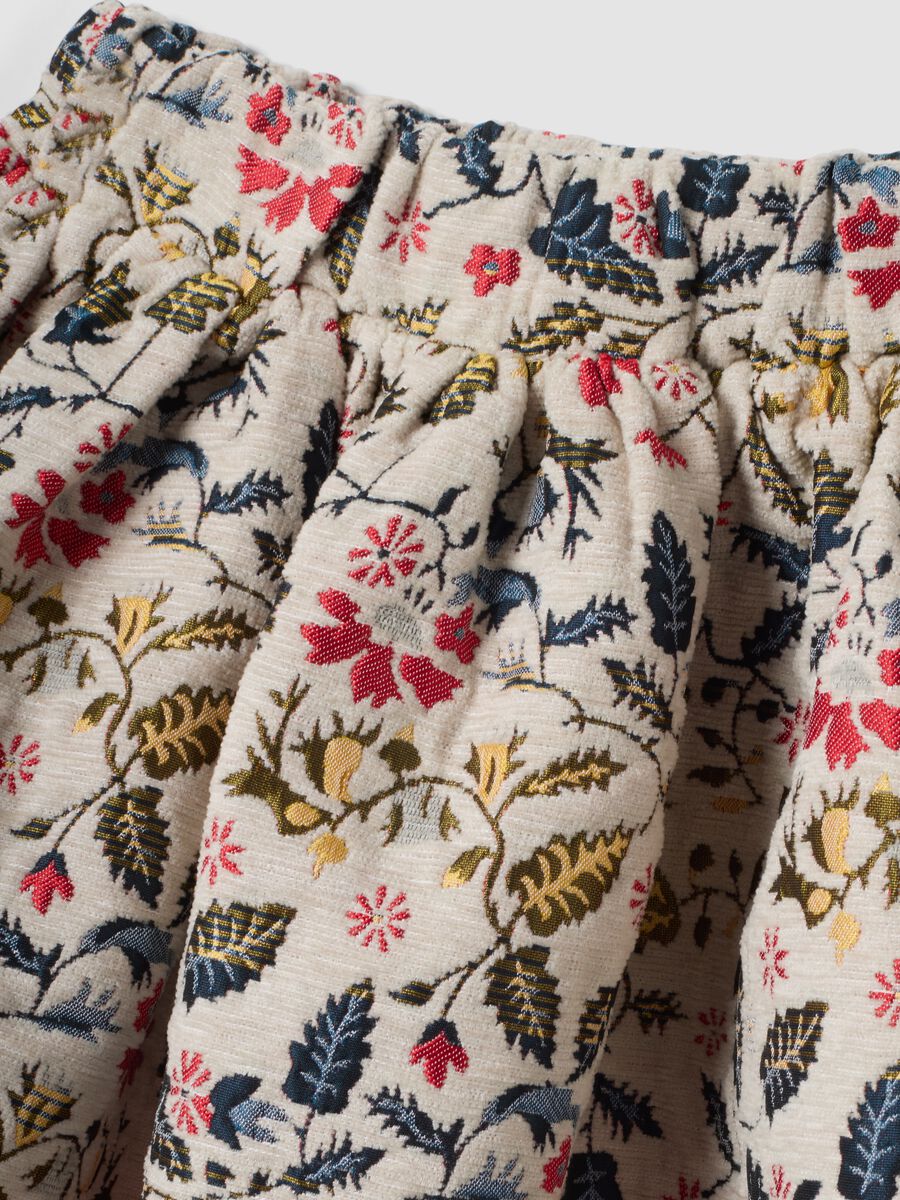 Multicolour floral viscose-blend skirt_1