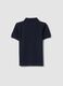 Boys&rsquo; blue organic cotton polo shirt, regular fit_1