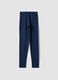 Girls&rsquo; blue skinny leggings in stretch organic cotton_3