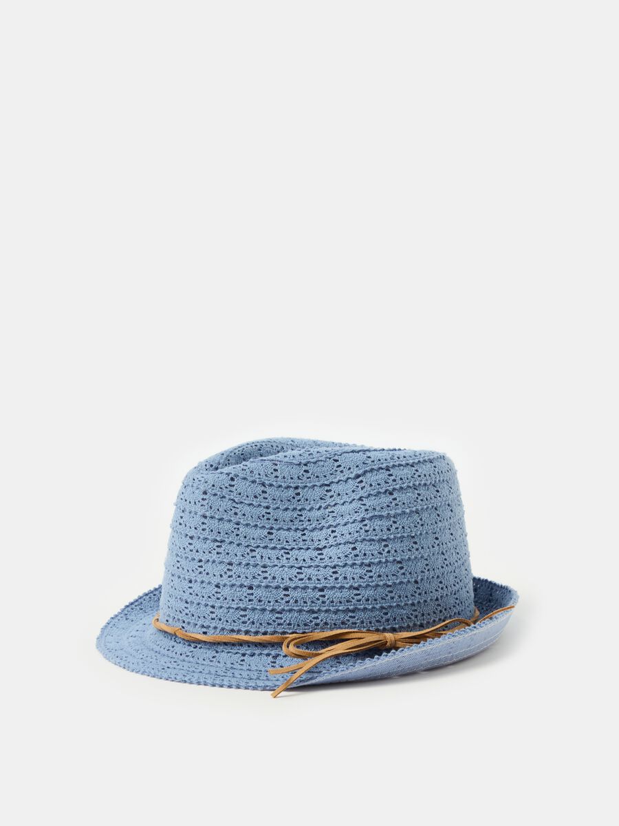 Sombrero Trilby con diseño calado_0