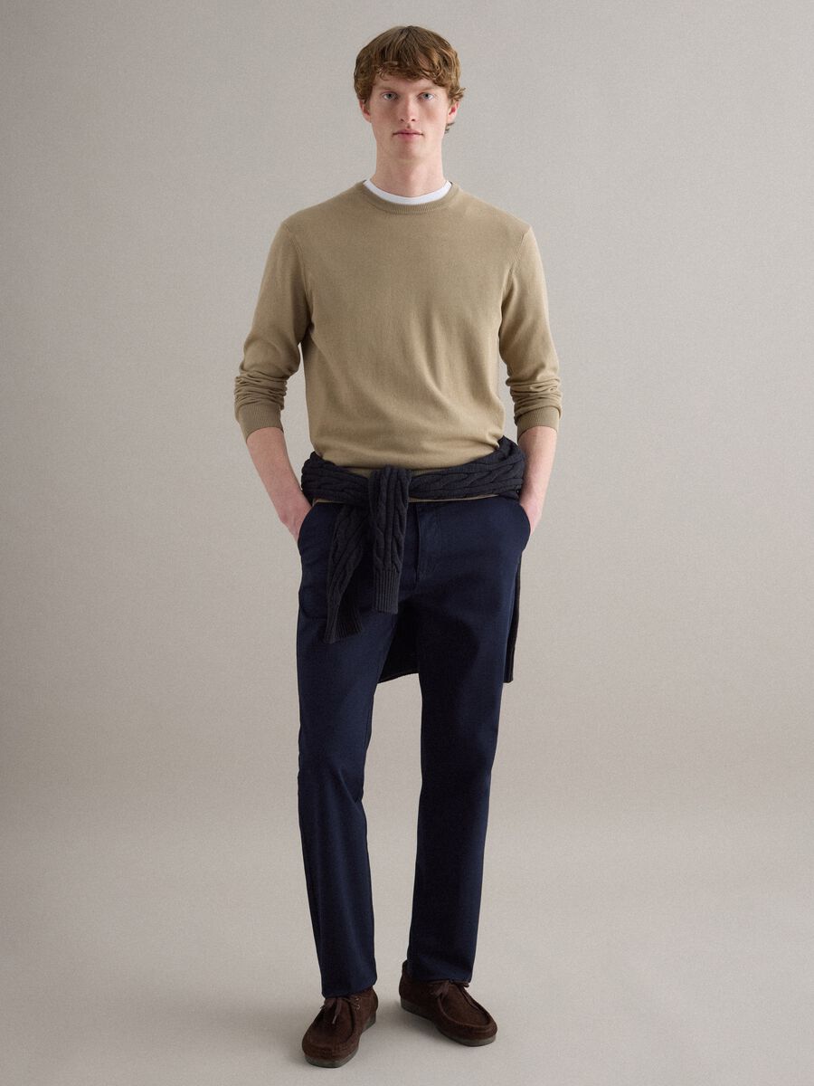 Beige sweater in pure cotton_1