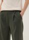 Gr&uuml;ne Wide-Leg-Hose aus elastischer Viskose_3